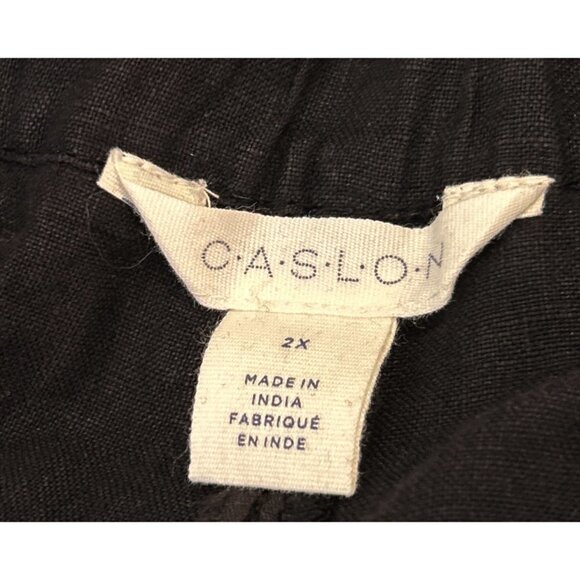 Caslon Nordstrom Brand Women's Black Linen Pull on Shorts Drawstring NWT - Picture 6 of 7